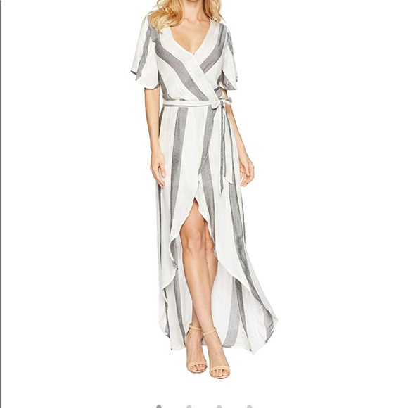 High front low back stripped dress - Picture 3 of 4